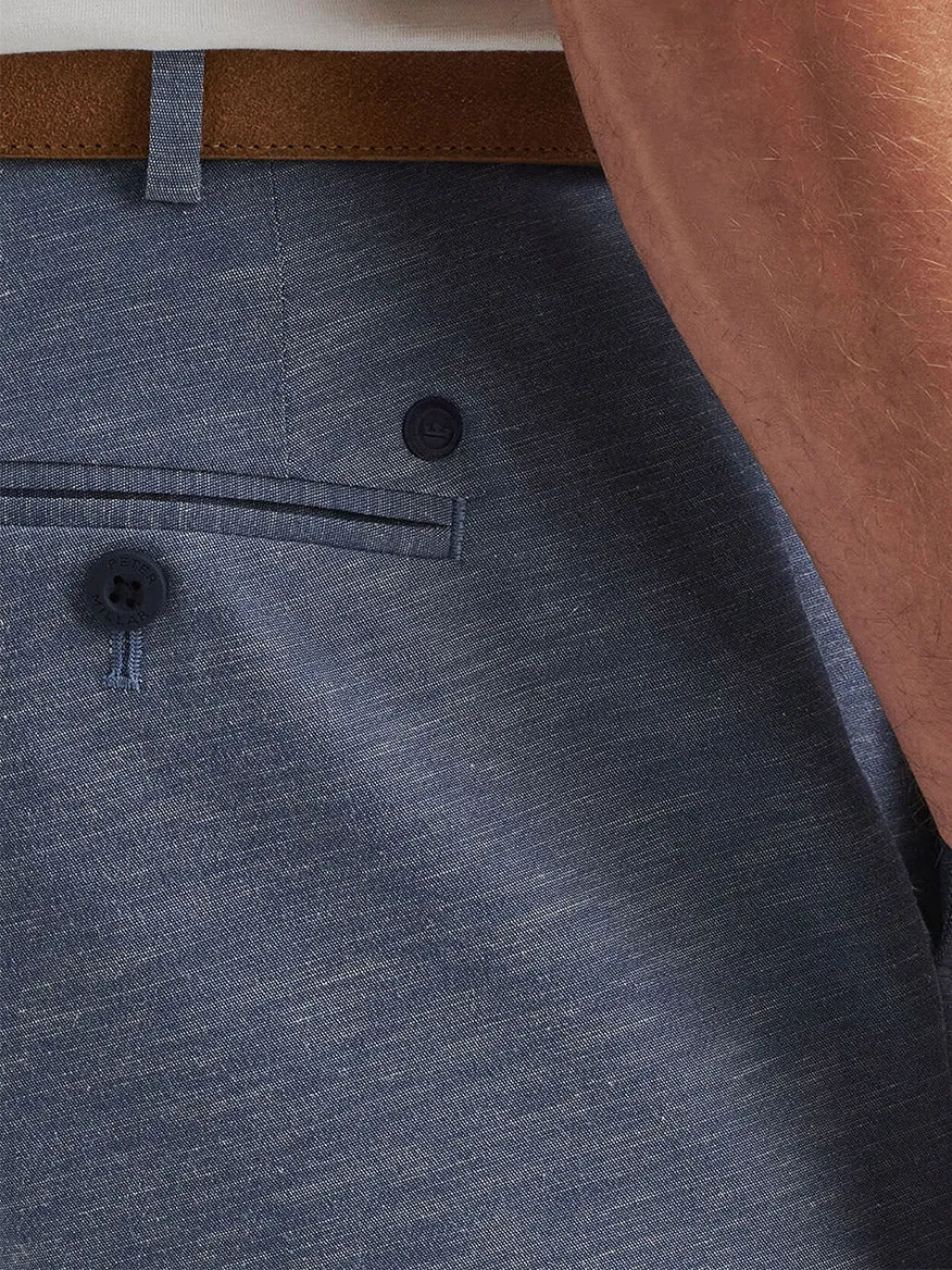 Peter Millar Surge Linen Blend Performance Short in Ocean Blue