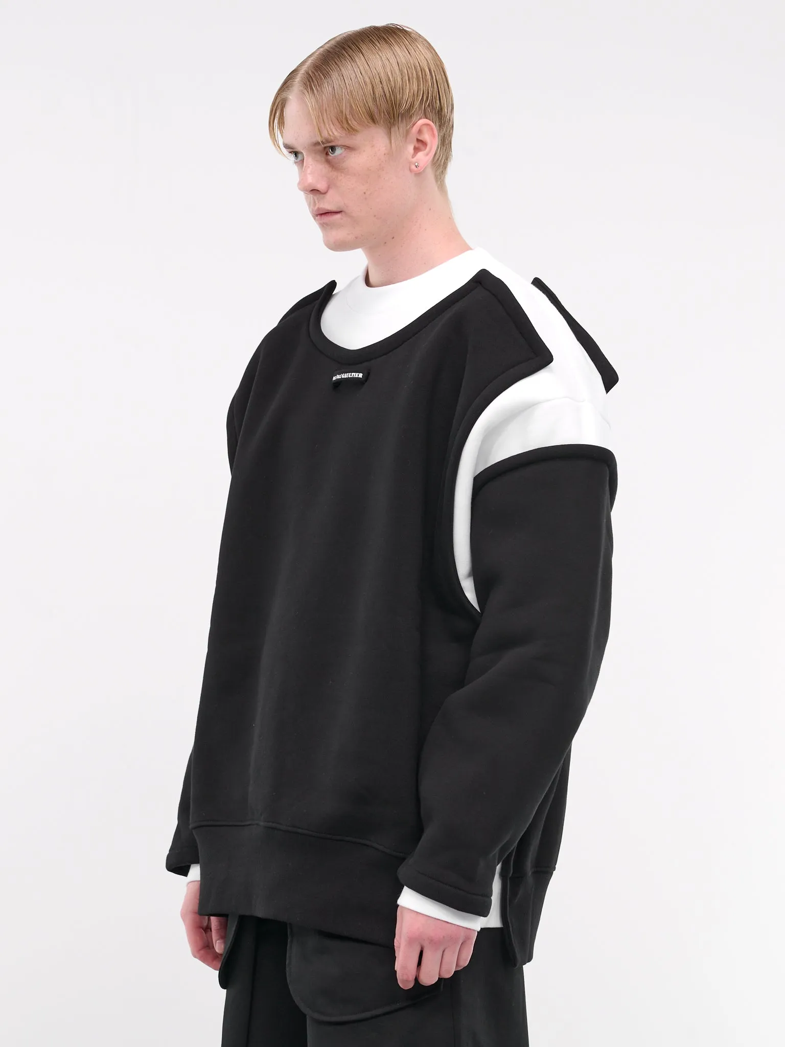 Petit Grand Sweatshirt (24-30-F-SW040-J057-WHITE-BLACK)