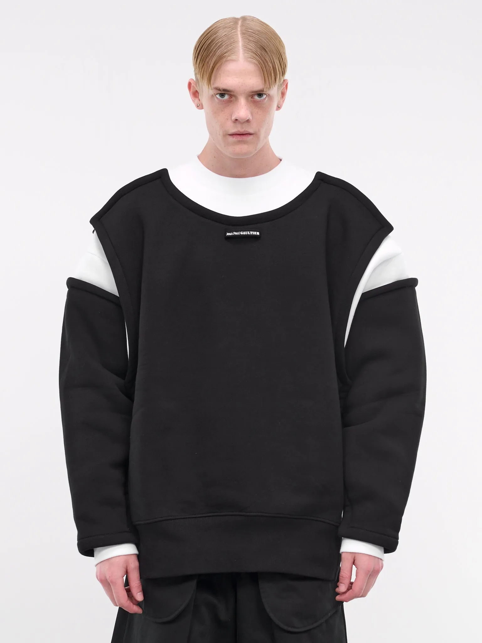 Petit Grand Sweatshirt (24-30-F-SW040-J057-WHITE-BLACK)