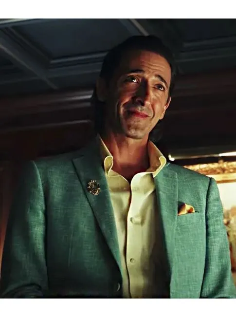 Poker Face 2023 Adrien Brody Blue Blazer