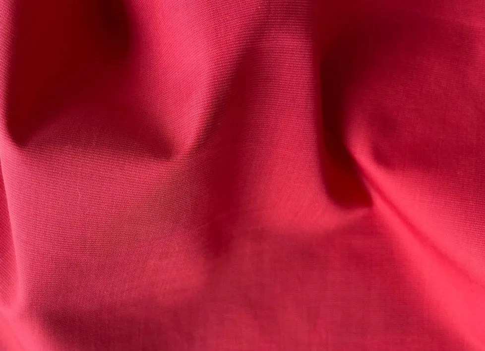 Power Red Cross-Woven Pima Cotton Shirting (Made in Italy)