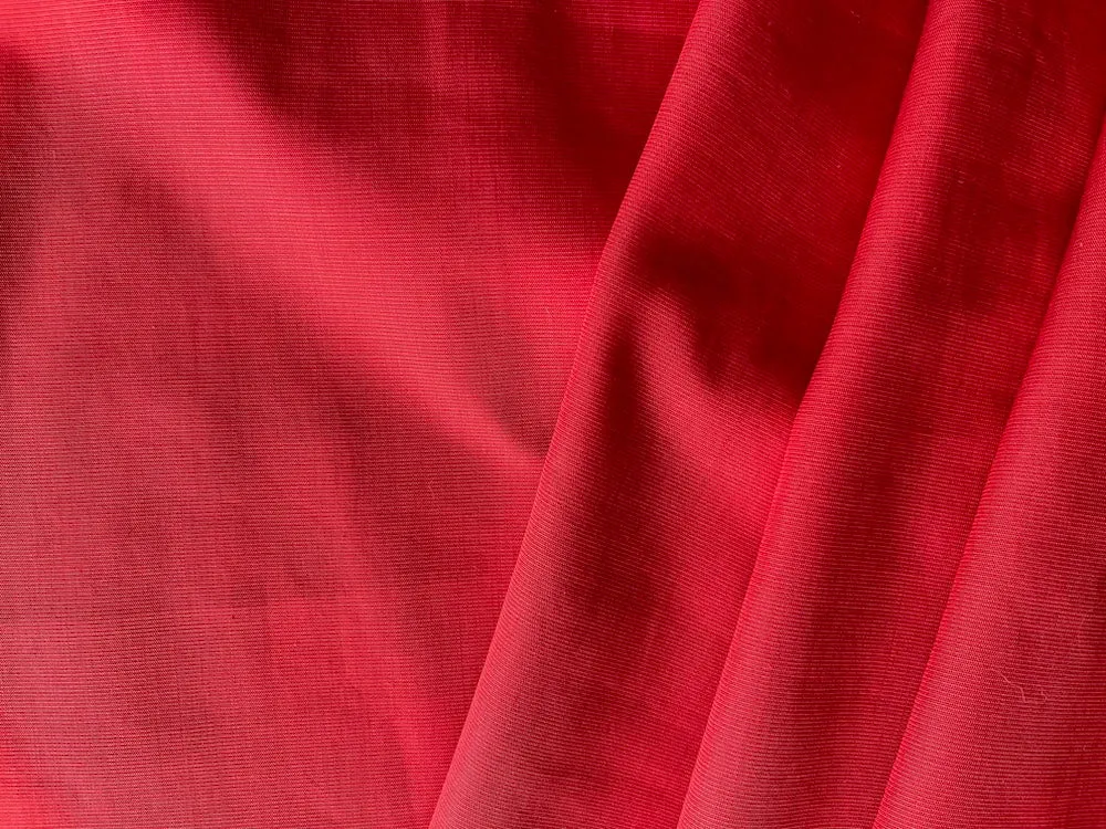Power Red Cross-Woven Pima Cotton Shirting (Made in Italy)
