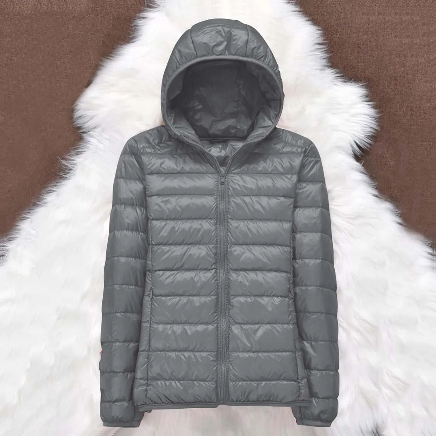 Puffer Jacket for Woman Packable Down Jacket for Women 2024 Winter Coat Ultra Lightweight Coat Hooded Warm Outerwear
