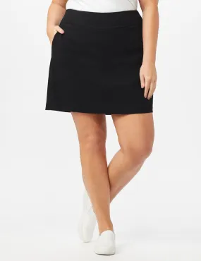 Pull On Solid Skort with Pockets