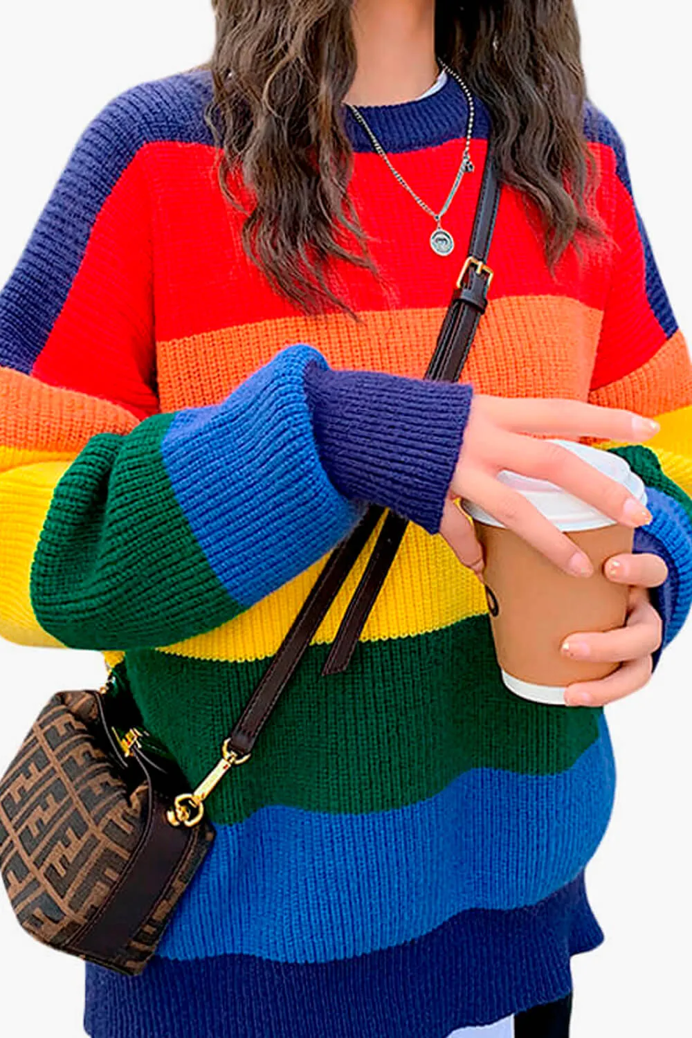 Rainbow Aesthetic Oversized Sweater