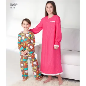 Simplicity Pattern 1570 Child's, girls' and boys' pants, shorts,