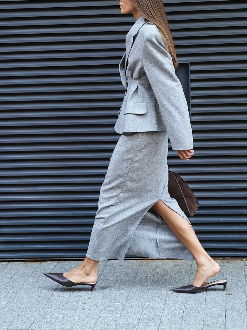 Solid Color Maxi Skirt