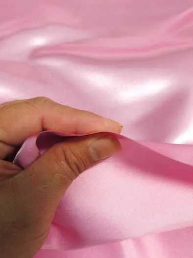 Solid Shiny Bridal Satin Fabric / Champagne / Sold By The Yard