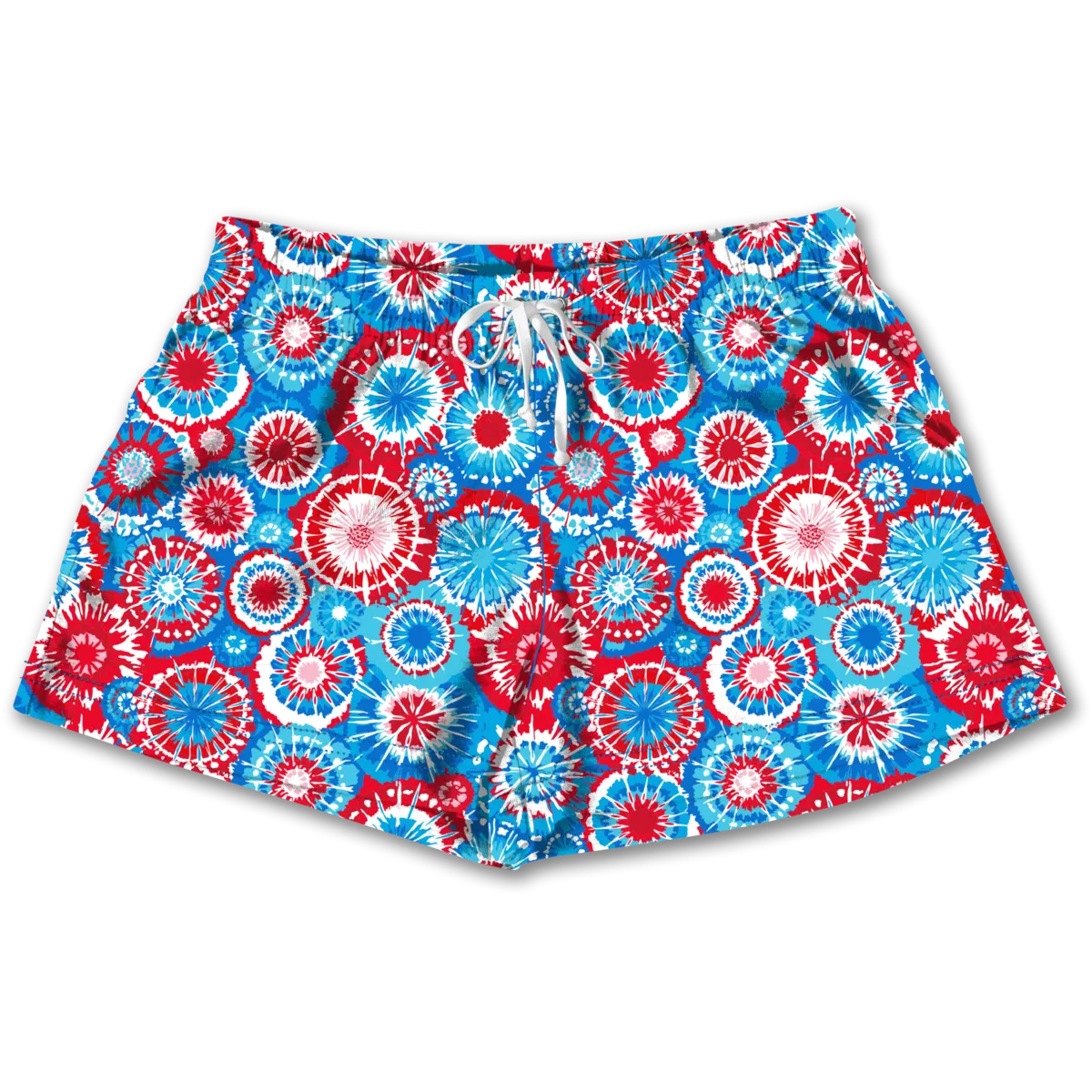 Southern Couture Lounge Shorts, Patriotic Tie Dye