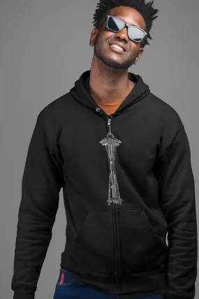 Space Needle - Unisex Heavy Blend™ Full Zip Hooded Sweatshirt
