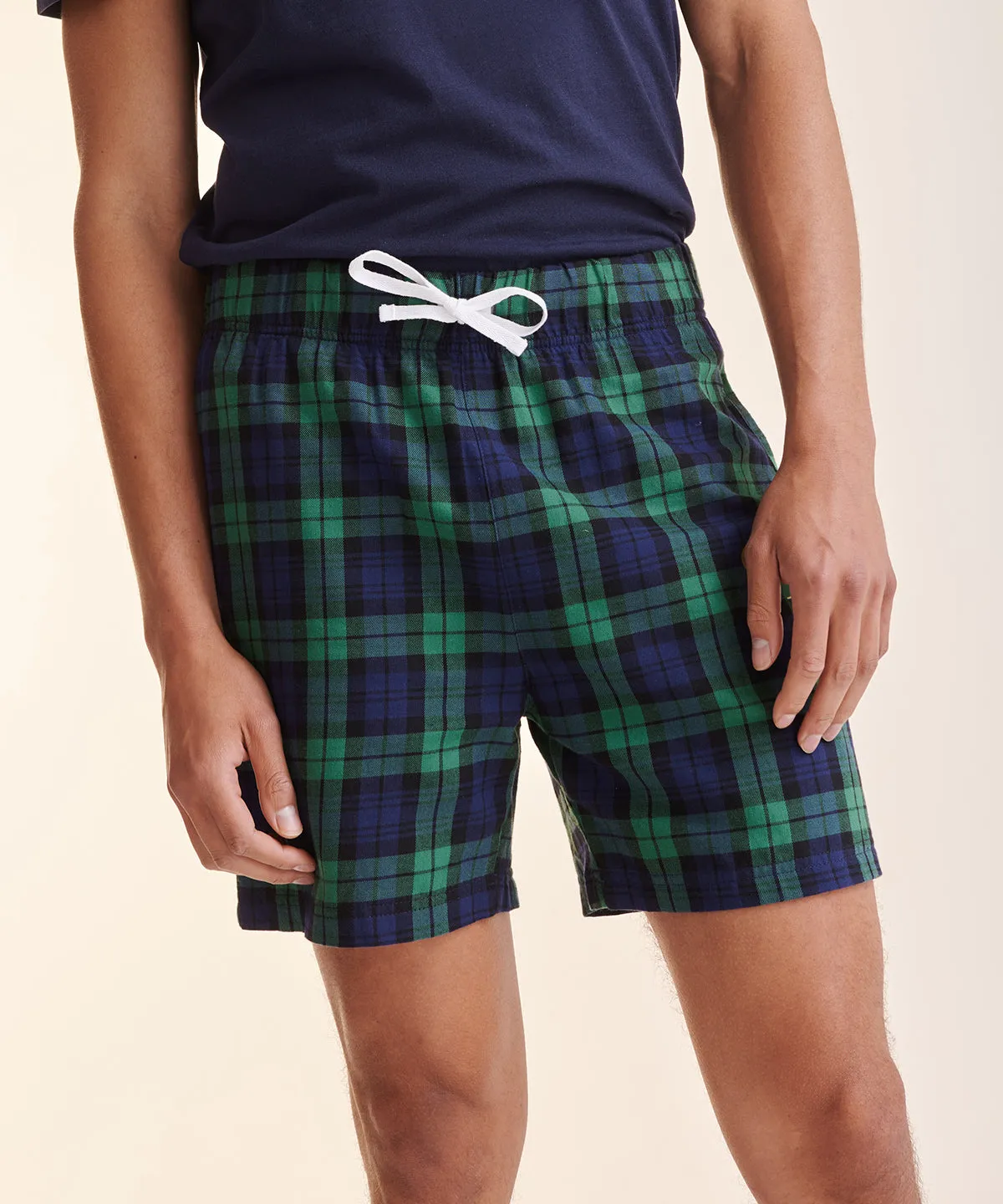 Tartan lounge shorts | Red/Navy Check