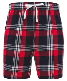 Tartan lounge shorts | Red/Navy Check