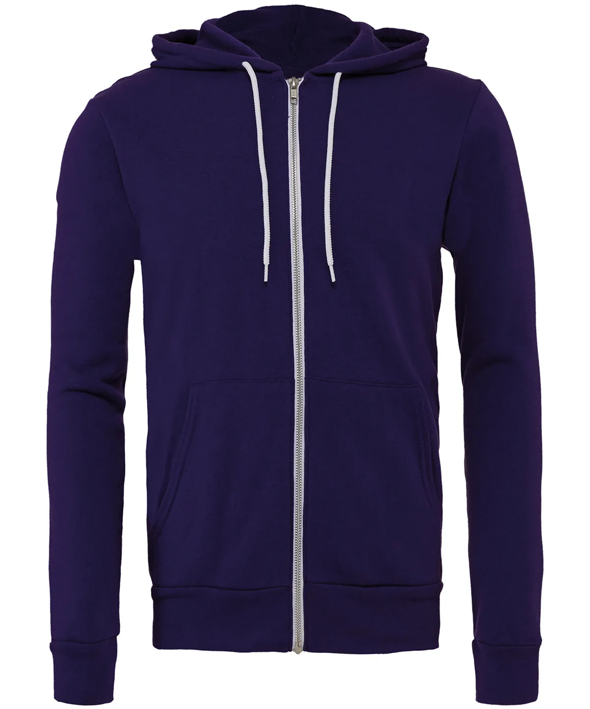 Team Purple - Unisex polycotton fleece full-zip hoodie
