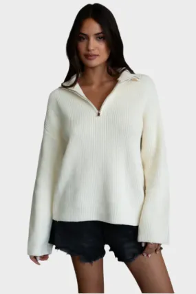 TIC TOC - "LIISA" Oversized Zip Sweater