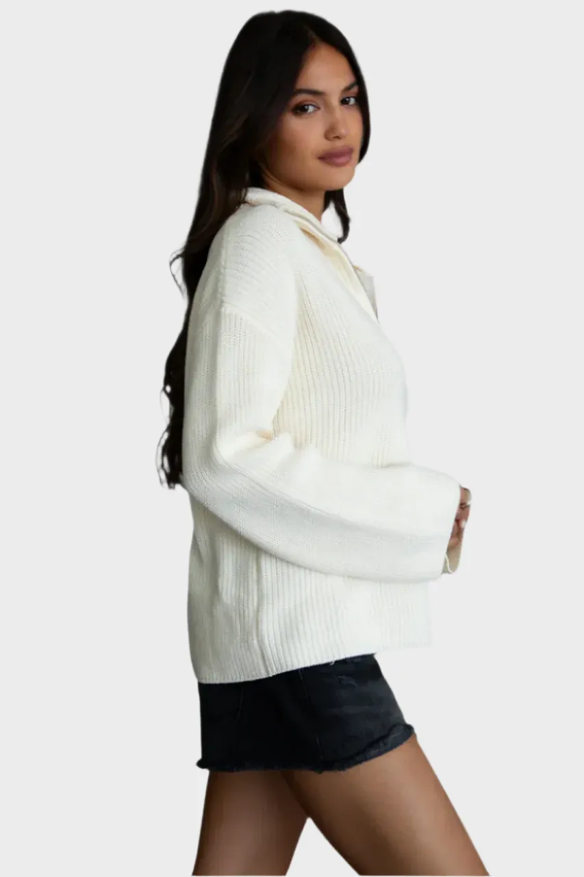 TIC TOC - "LIISA" Oversized Zip Sweater