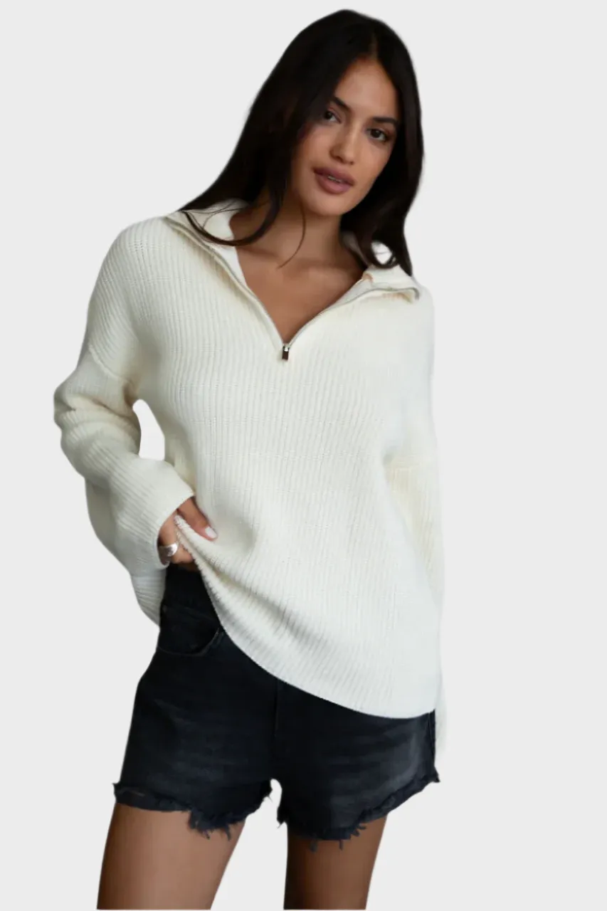 TIC TOC - "LIISA" Oversized Zip Sweater