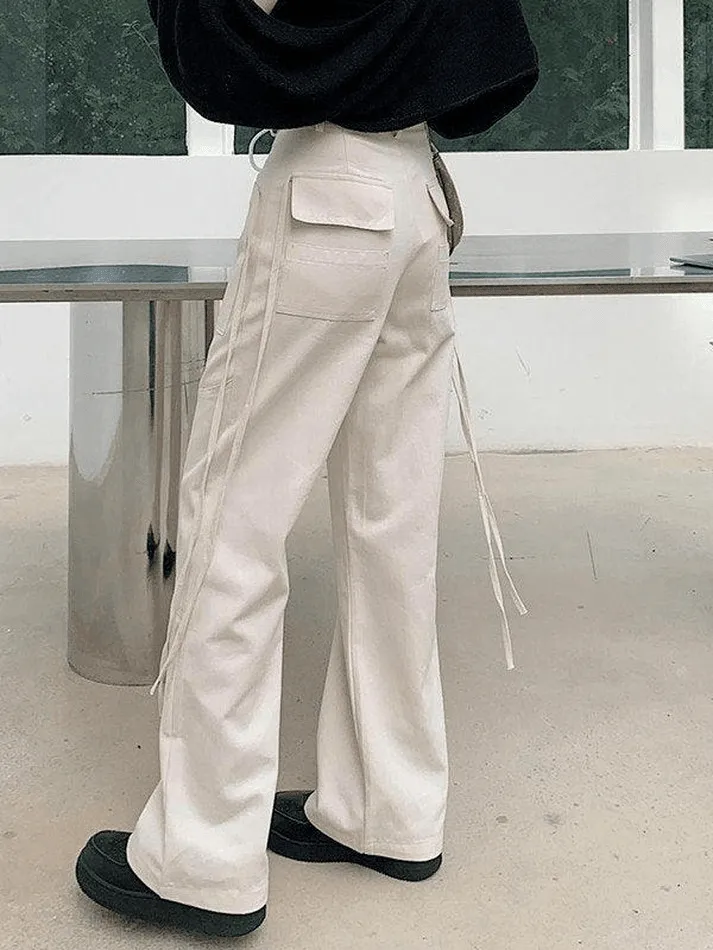 Tie Strap Graceful Slit Midi Skirt