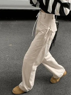 Tie Strap Graceful Slit Midi Skirt