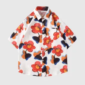 Vintage Floral Print Shirts