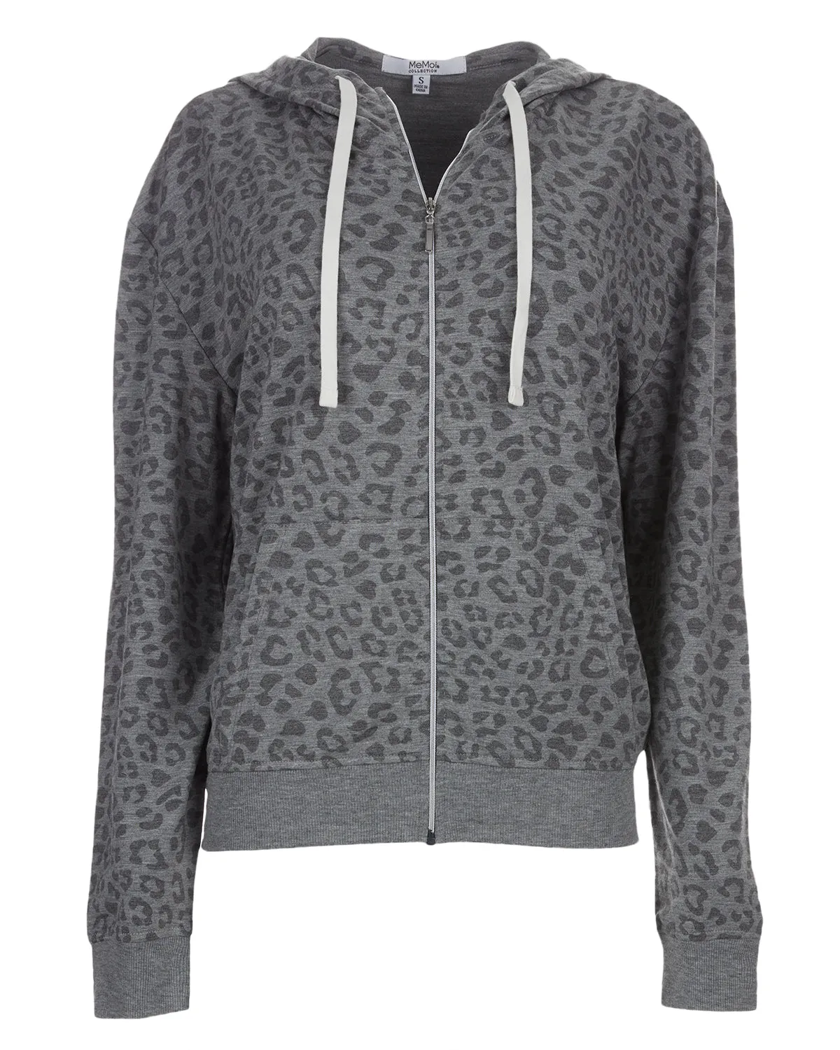 Women's Leopard Print French Terry Cloth Lounge Hoodie