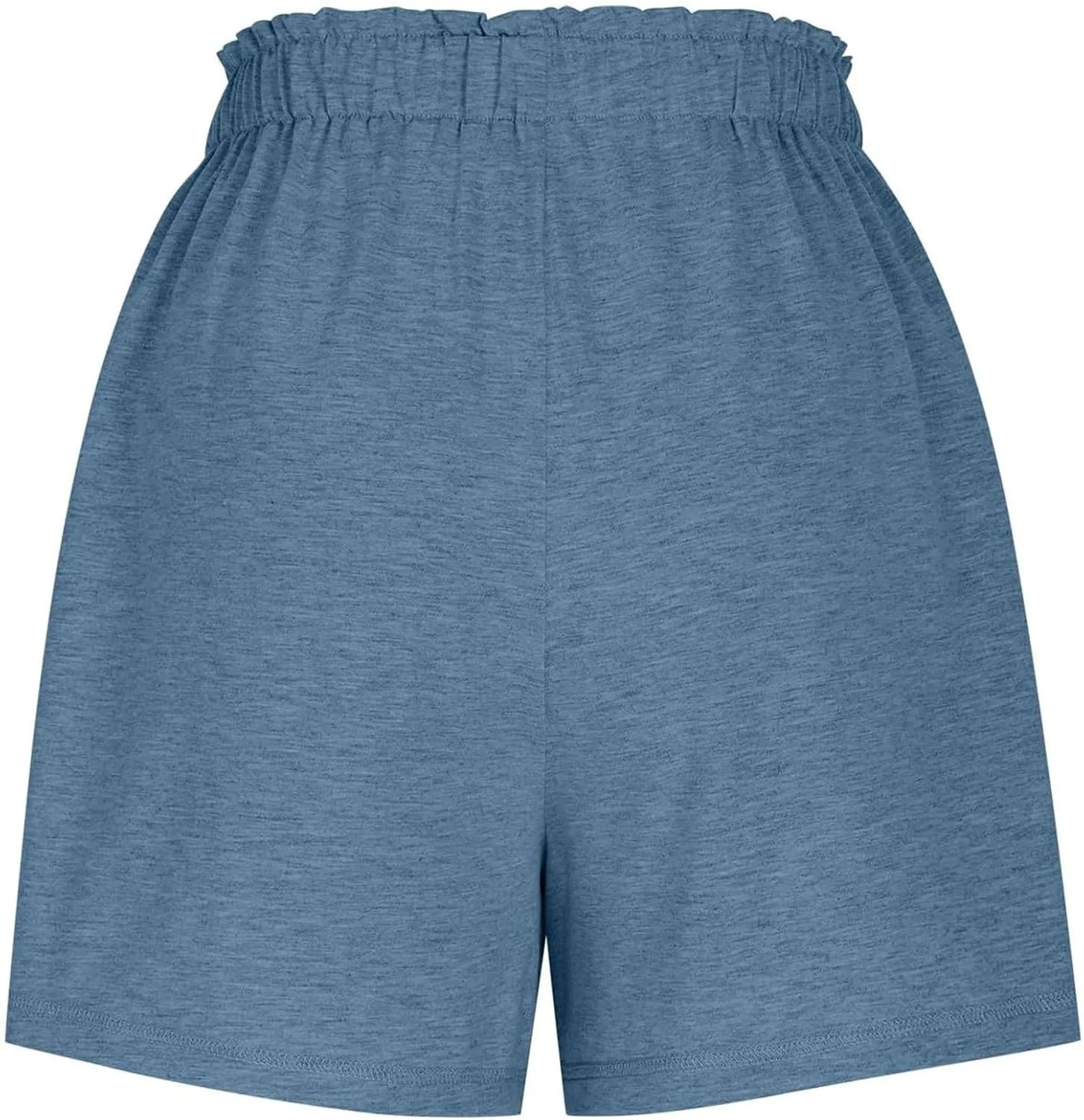 Women's Pleated Lounge Shorts Elastic Drawstring Waist Lightweight Breathable Comfortable Summer Shorts with Pockets