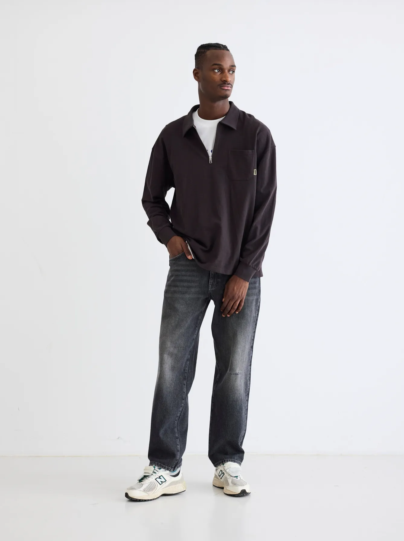 Woodbird terry polo chocolate brown